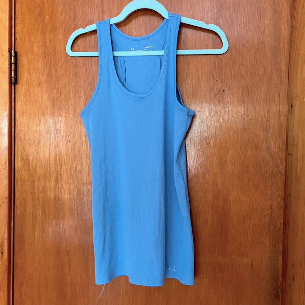 2 for $20 | UnderArmour Heat Gear Ladies L Bright Blue Workout Top
